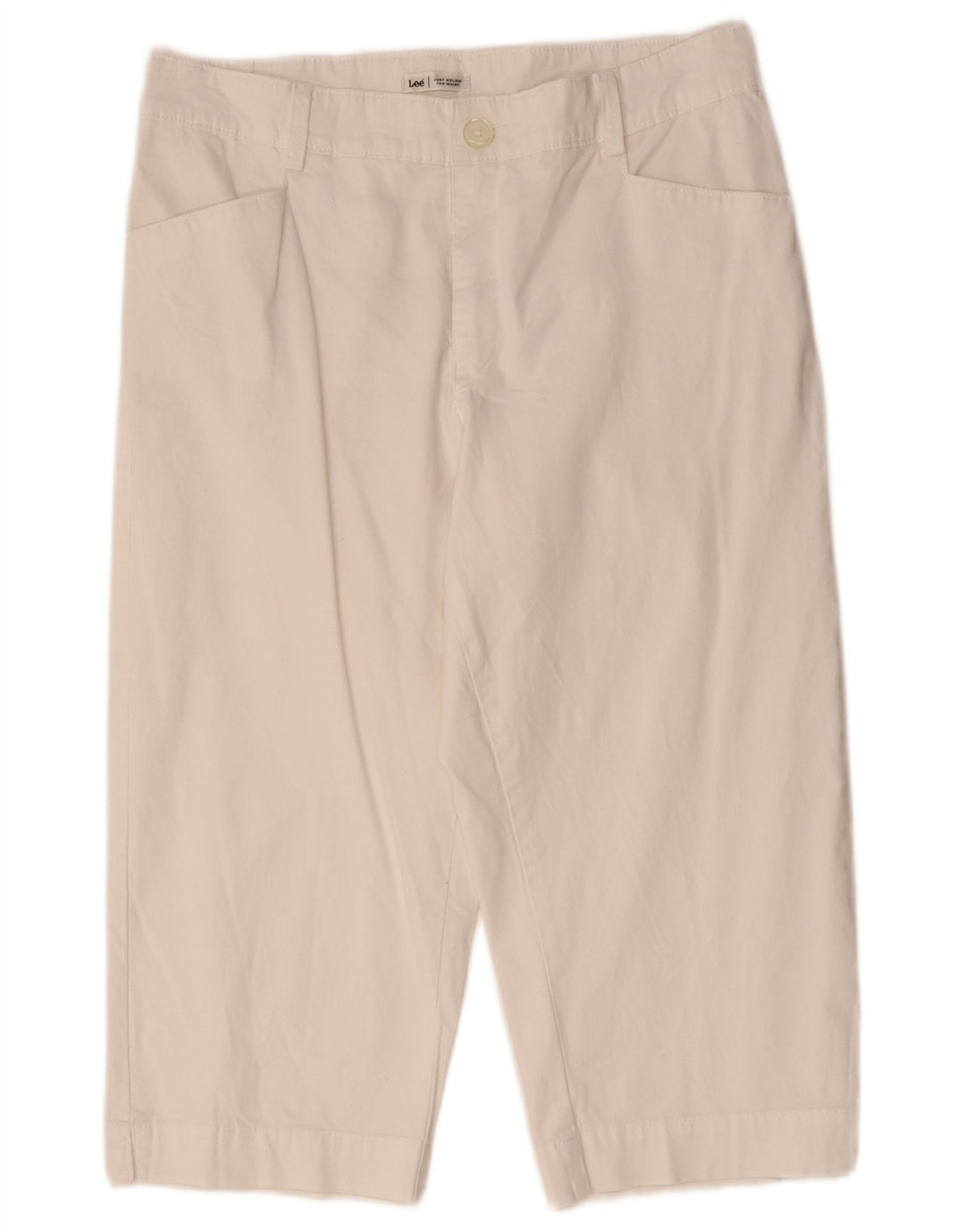 Lee Pantalon Capri fuselé pour femme US 12 Large W34 L19 Coton Blanc