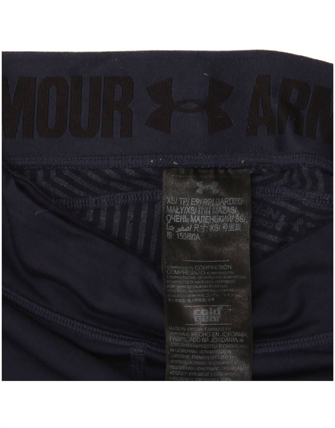 Under Armour Leggings Femme UK 4 XS Bleu Marine Colorblock Polyester