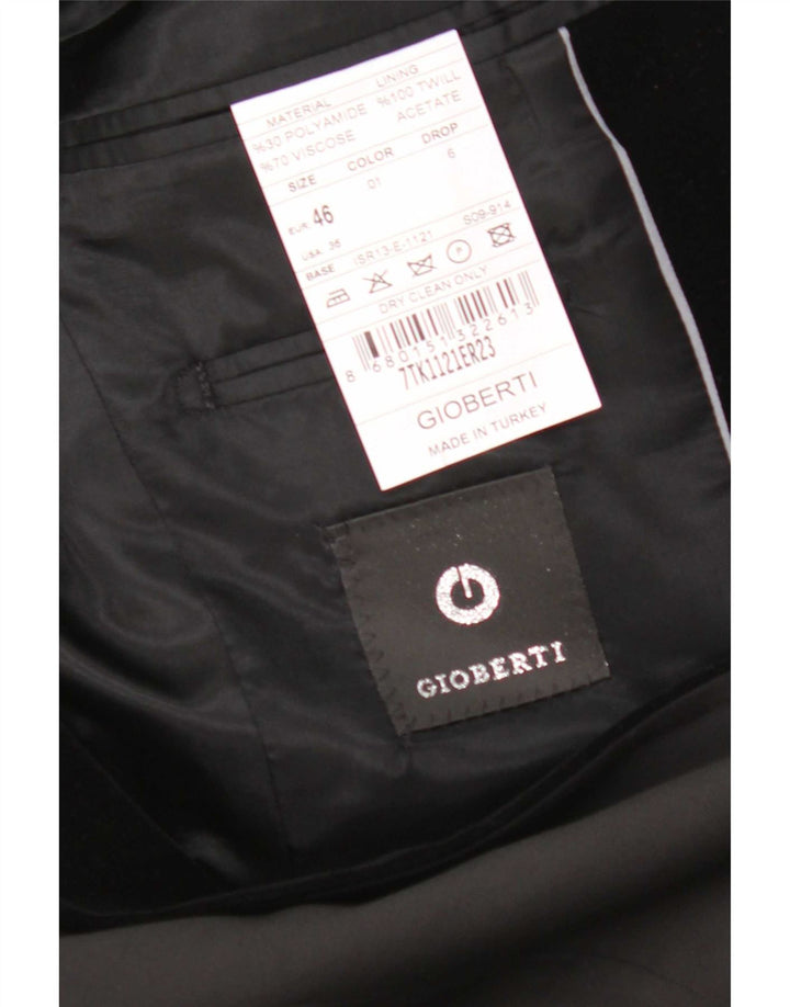 Gioberti Veste Blazer 1 Bouton Homme EU 46 Petite Viscose Noire