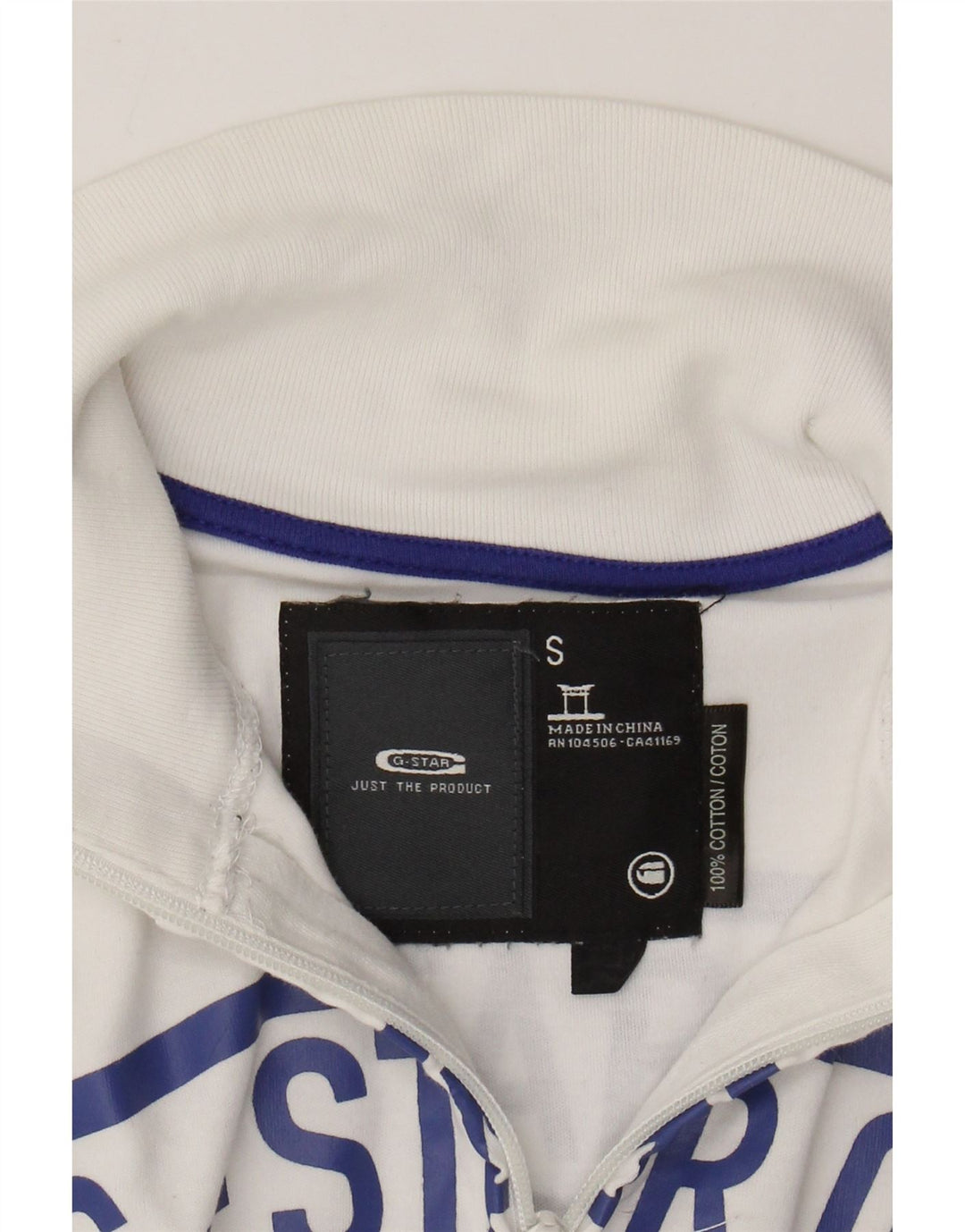 G-STAR Veste de survêtement graphique pour femme UK 10 Small White Cotton