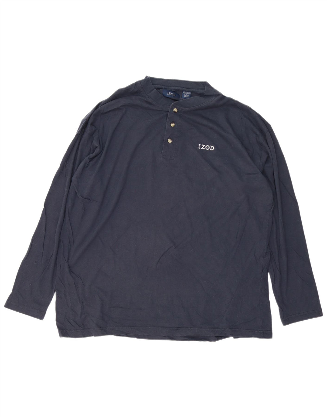 IZOD Haut Homme Manches Longues Grand Bleu Marine Coton
