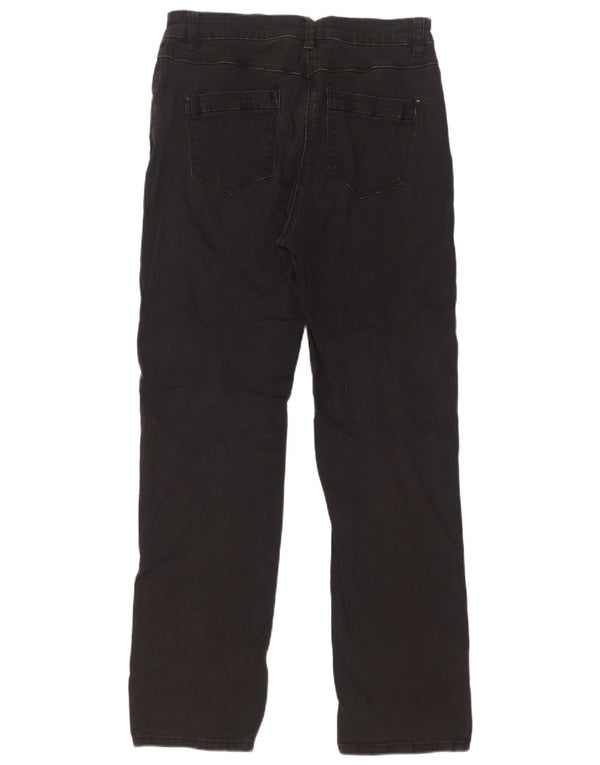 M&Co Jean droit taille haute pour femme UK 12 Medium W30 L30 Noir