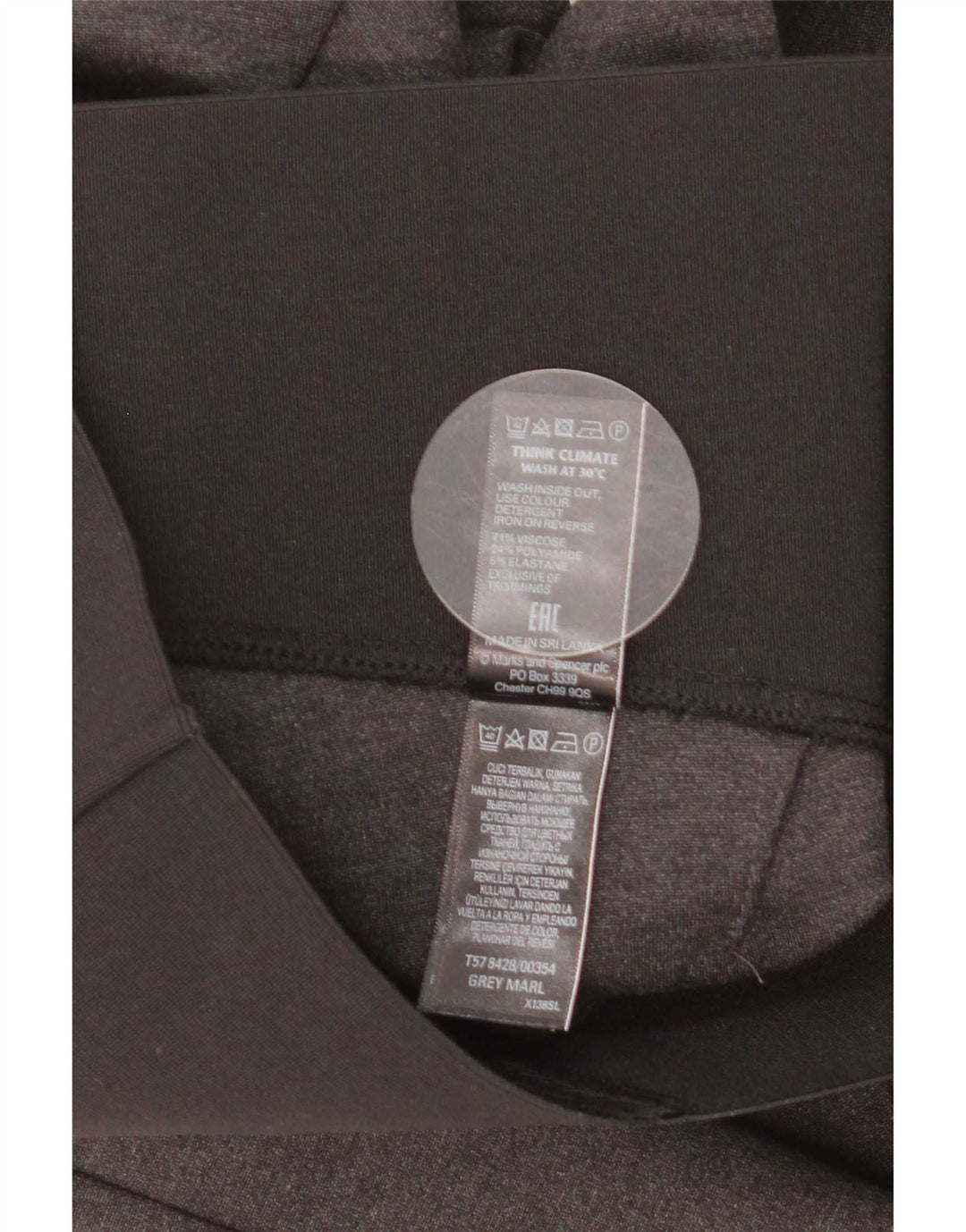 Marks & Spencer Leggings Femme UK 18 XL Gris Colorblock Viscose