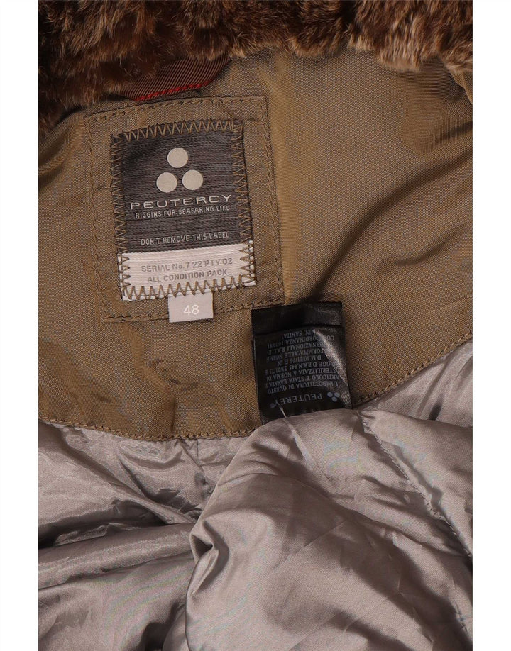 PEUTEREY Manteau matelassé à capuche IT 48 XL Beige Polyamide