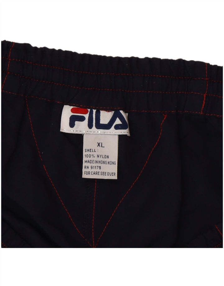 Fila Short de Sport XL Homme Bleu Marine Nylon