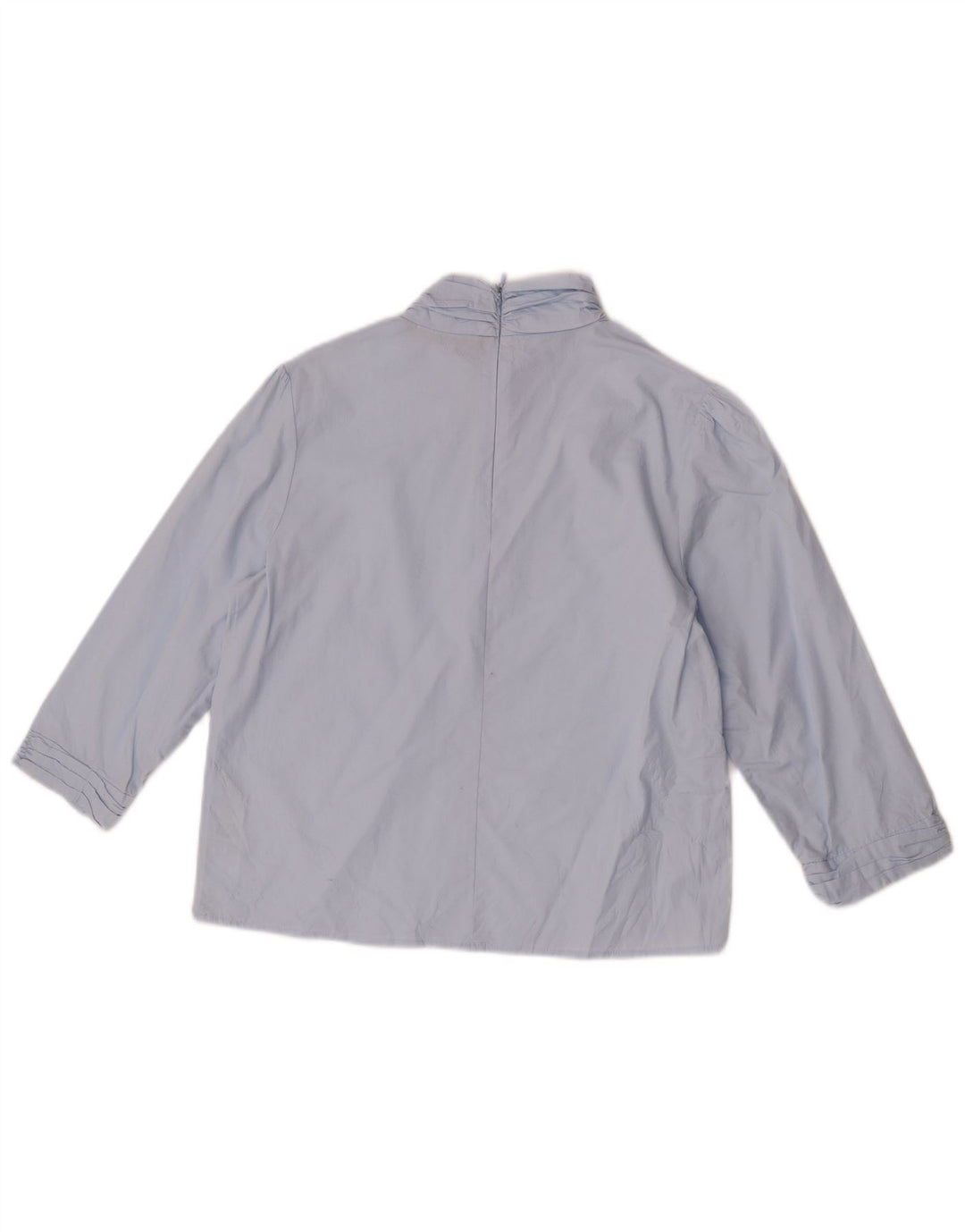 Zara Chemisier à manches 3/4 pour femme UK 14 Bleu moyen Coton