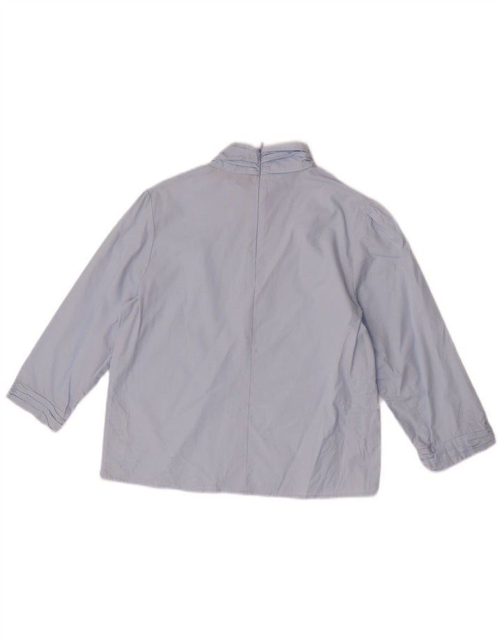 Zara Chemisier à manches 3/4 pour femme UK 14 Bleu moyen Coton