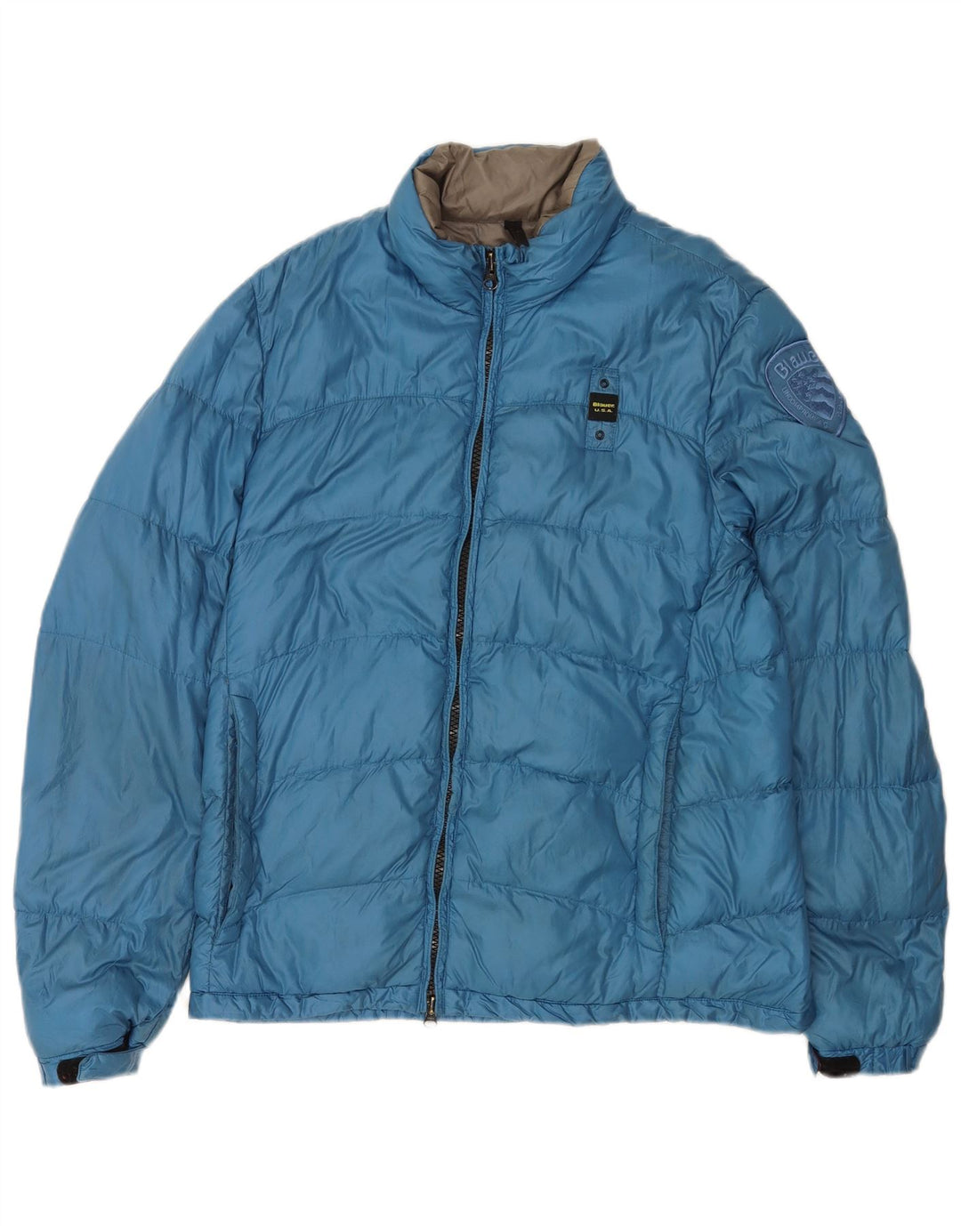 Blauer Veste matelassée pour homme UK 40 Large Bleu Polyamide