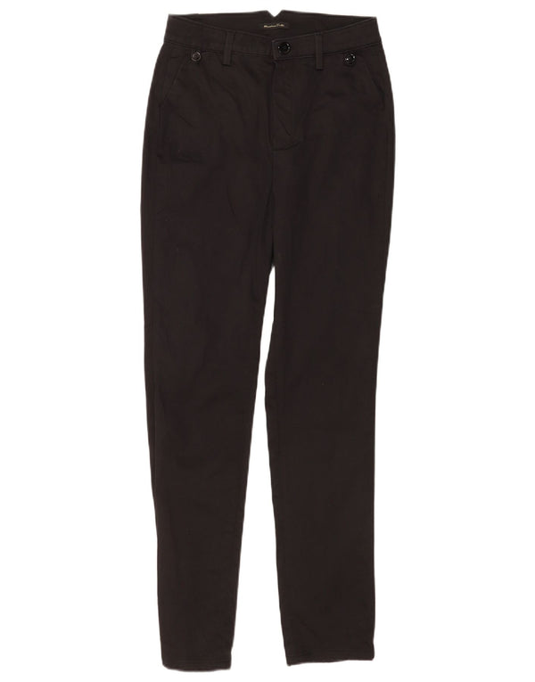 Massimo Dutti Pantalon Chino Skinny Femme EU 34 2XS W24 L28 Noir