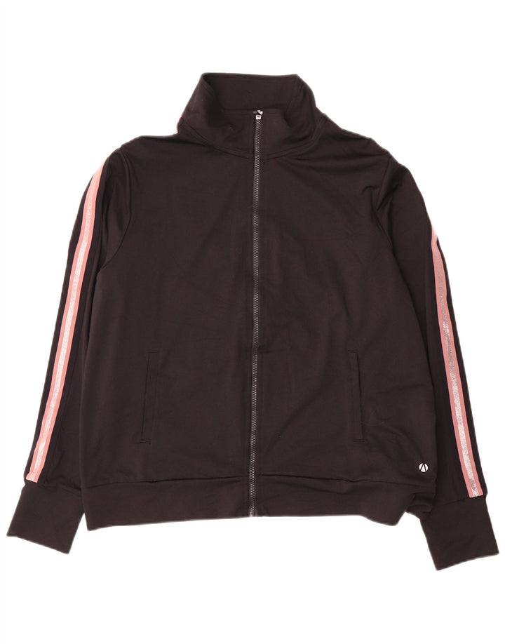 Marks & Spencer Veste de survêtement pour femme UK 18 XL Noir Colourblock