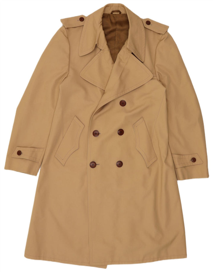 vintage Mens Trench Coat UK 38 Beige Moyen
