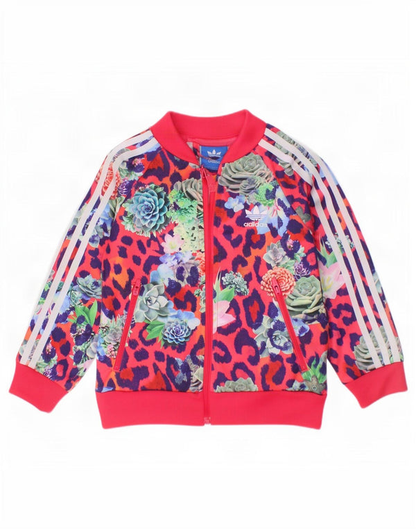 Adidas Veste de survêtement graphique pour bébé fille 18-24 mois Rose Floral