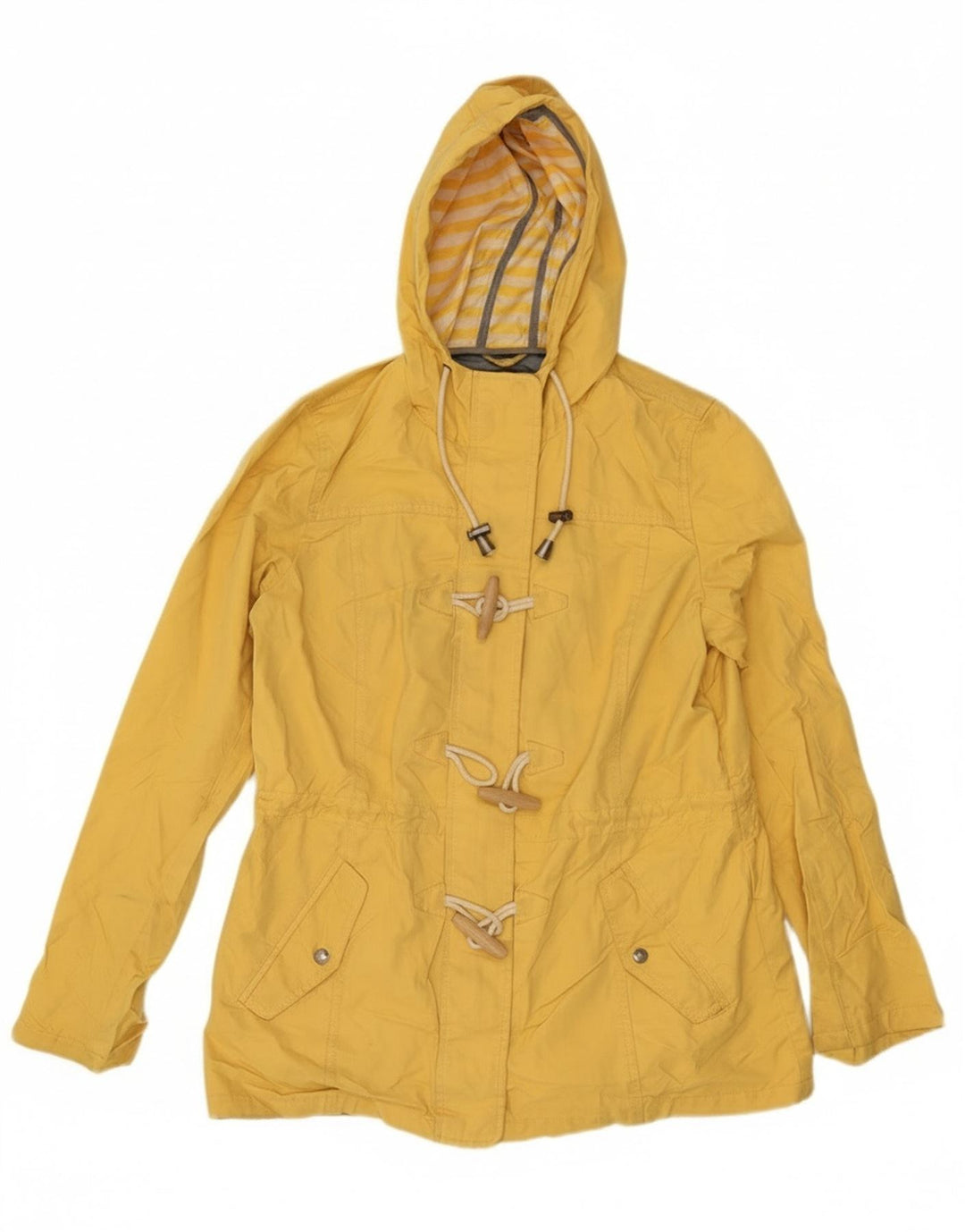 Fat Face Veste utilitaire à capuche pour femme UK 12 Jaune moyen Polyester