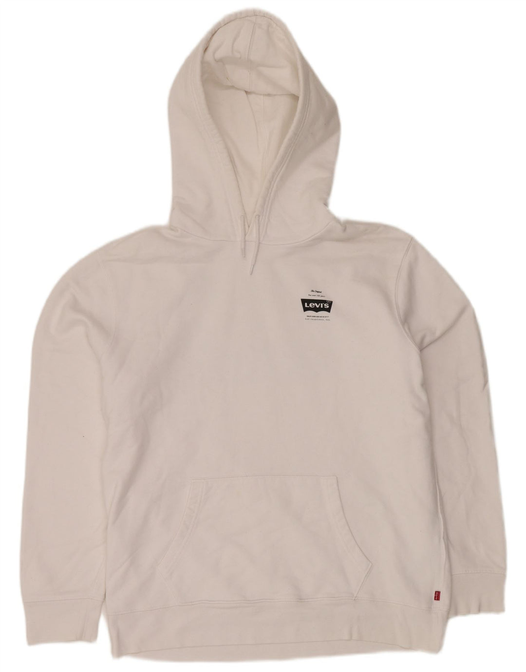 LEVI'S Pull à capuche graphique homme grand blanc coton