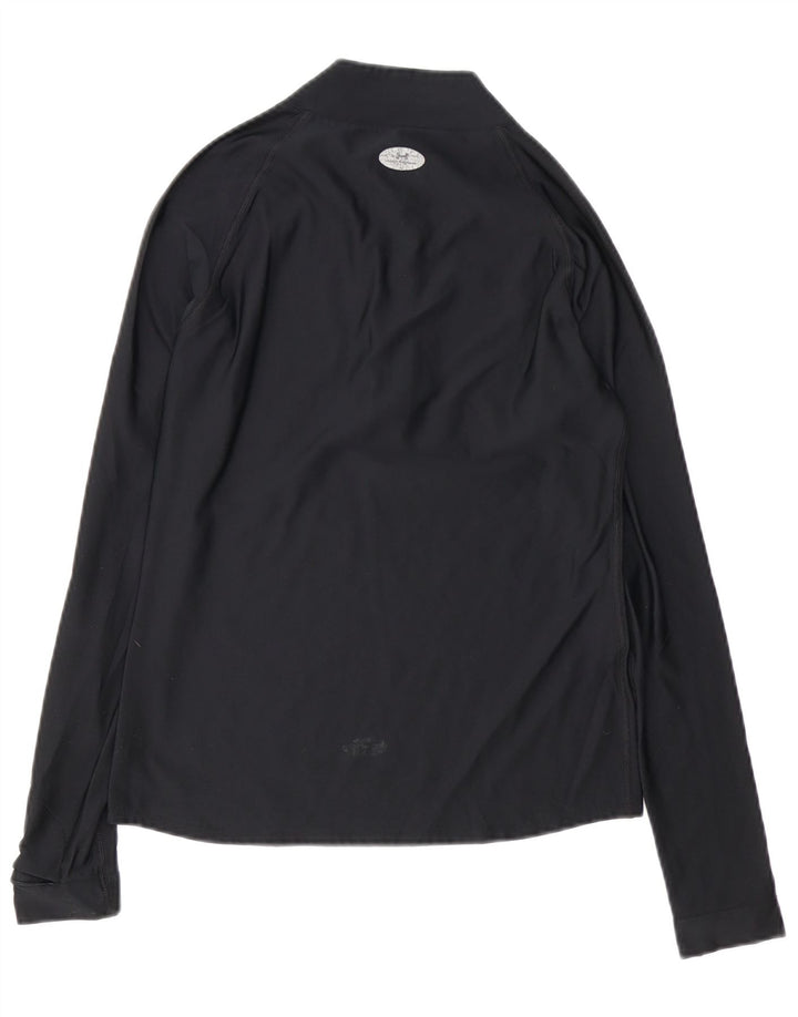 UNDER ARMOUR Haut de survêtement à col zippé pour femme UK 10 Small Noir