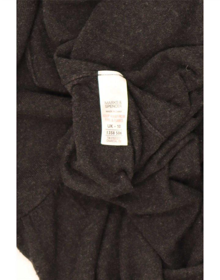 Marks & Spencer Pull cardigan long pour femme UK 10 Small Gris Viscose