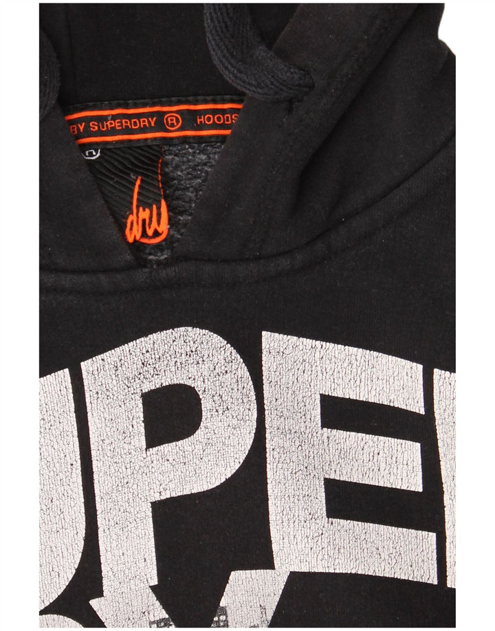 Superdry Pull à Capuche Graphique Homme Noir Moyen Coton