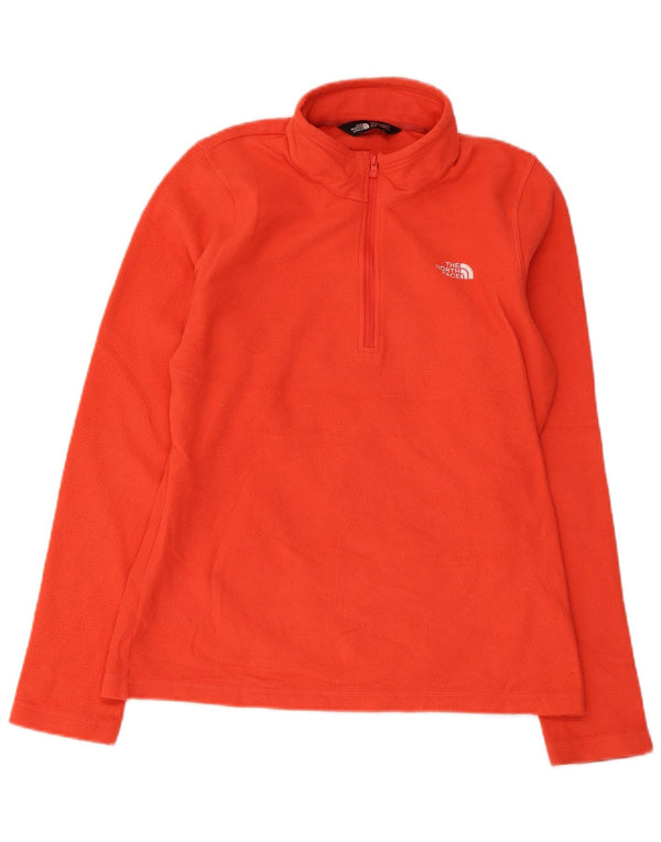 The North Face Pull polaire à col zippé pour femme UK 12 Orange moyen Sports