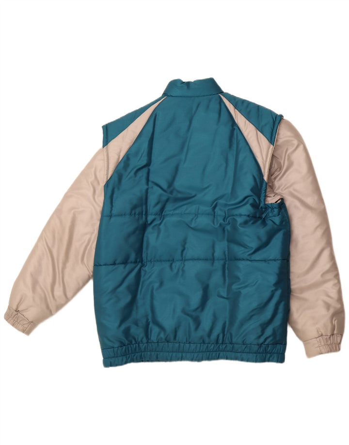 CARRERA Veste matelassée pour homme UK 40 Large Bleu Colorblock Polyester