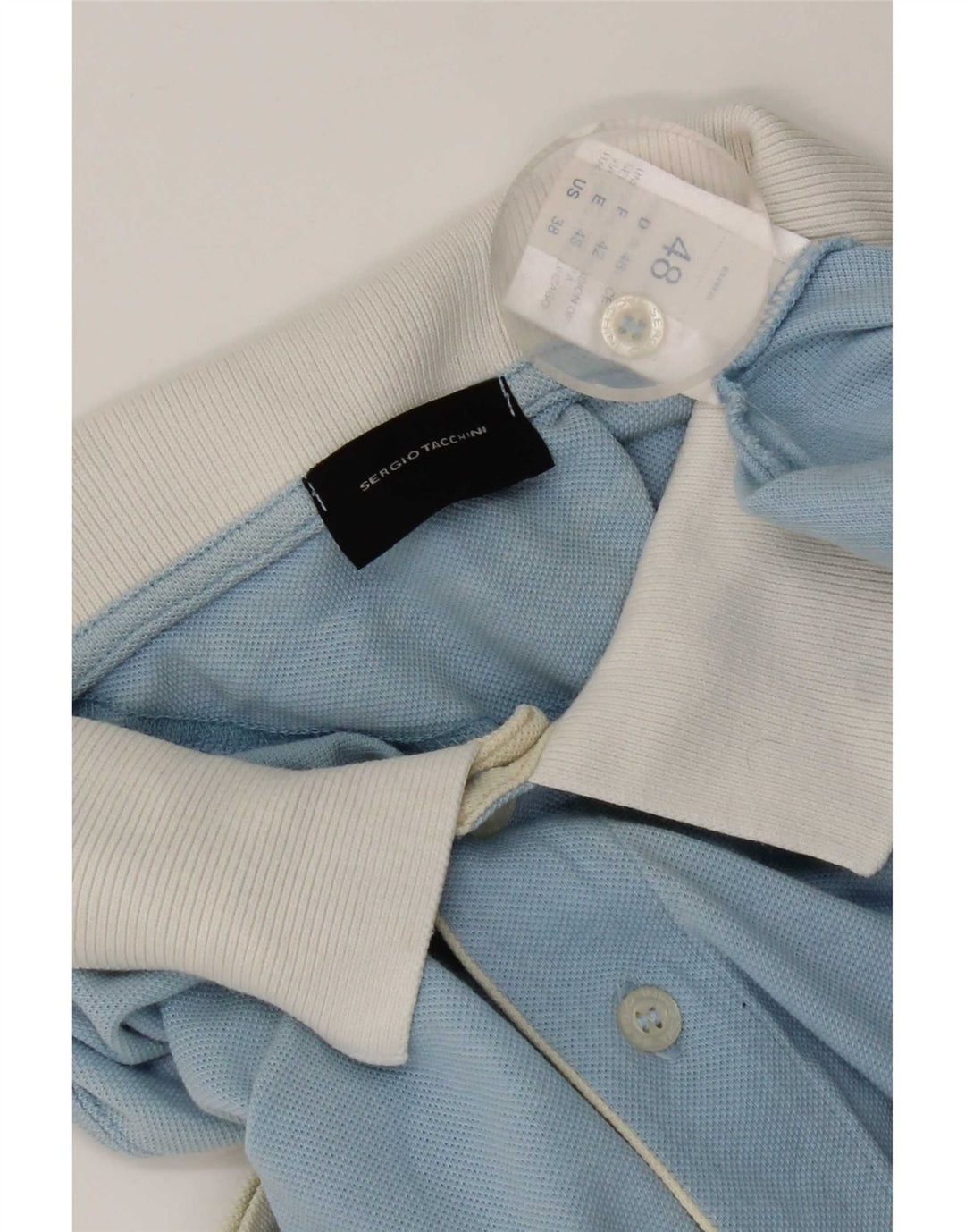 Sergio Tacchini Polo Homme IT 48 Bleu Moyen Colourblock Coton