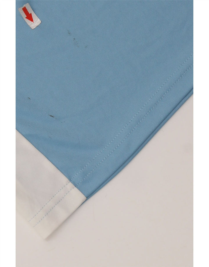 Adidas Hommes Climalite Graphic T-Shirt Top Petit Bleu Colorblock Polyester