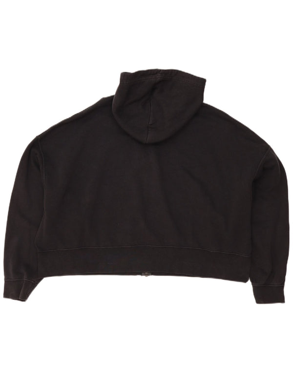 Nike Pull à capuche surdimensionné avec fermeture éclair pour femme UK 18 XL Noir Coton Sports