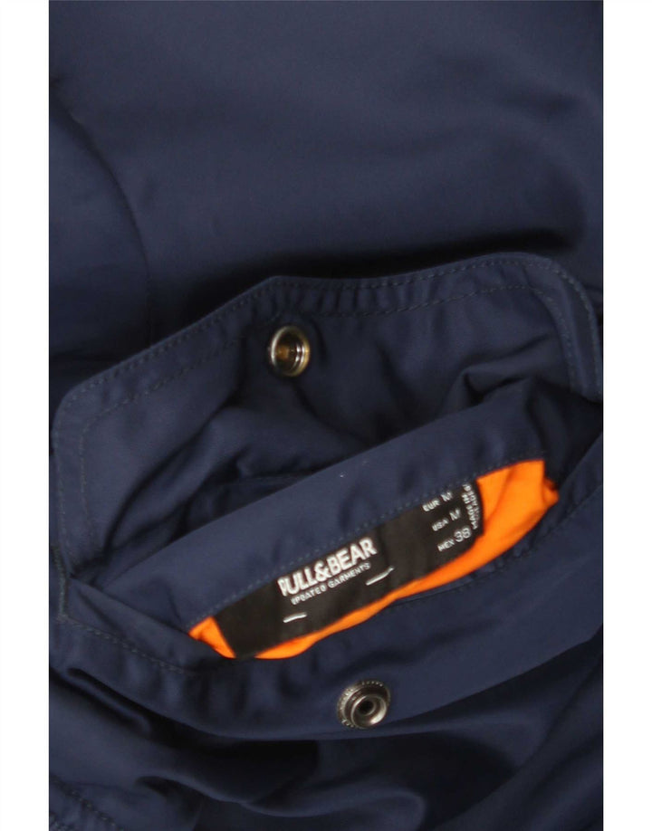 Pull & Bear Veste Bomber Homme UK 38 Bleu Marine Moyen Colorblock