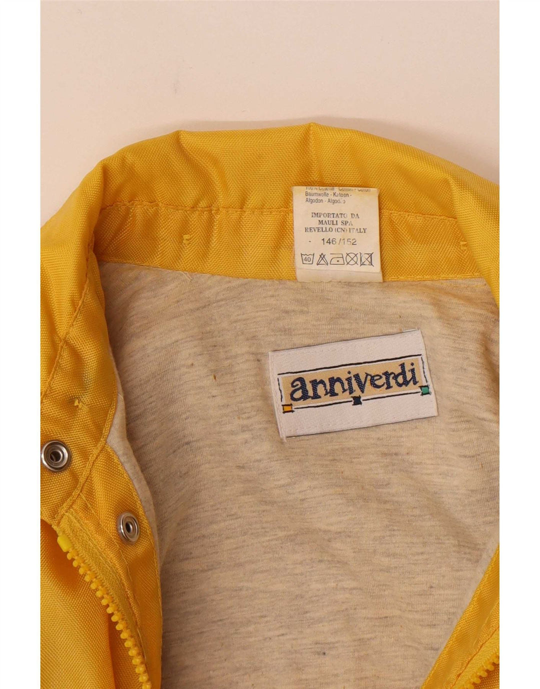 Veste de Pluie Coupe Ample Garçon Vintage 11-12 Ans Jaune Polyamide