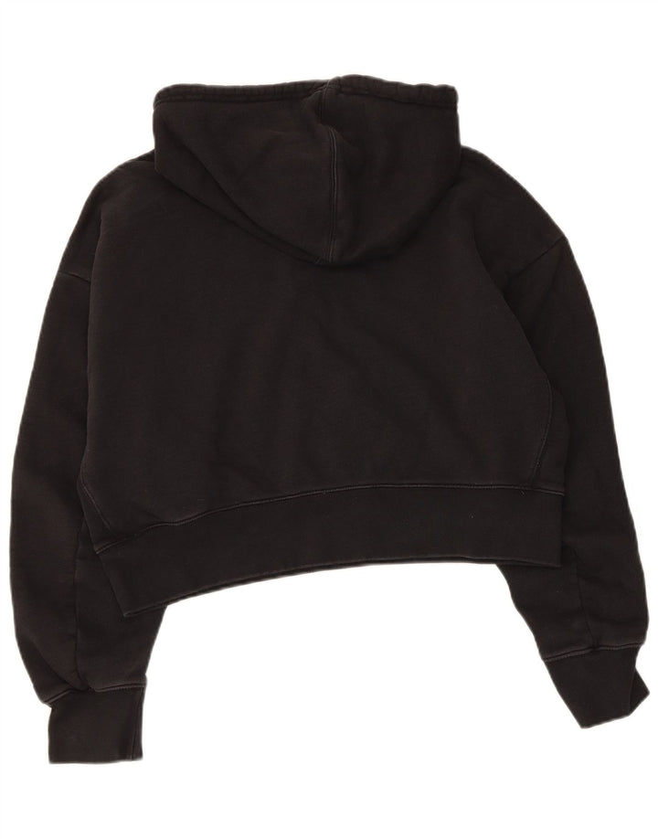 ADIDAS Pull à capuche surdimensionné pour femme UK 10 Petit coton noir