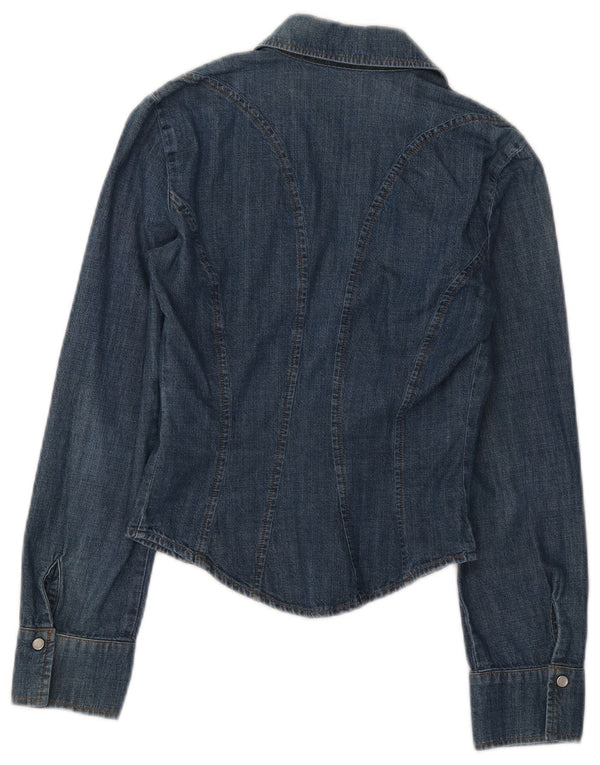 Max & Co. Chemise en jean pour femme UK 8 Small Bleu Coton