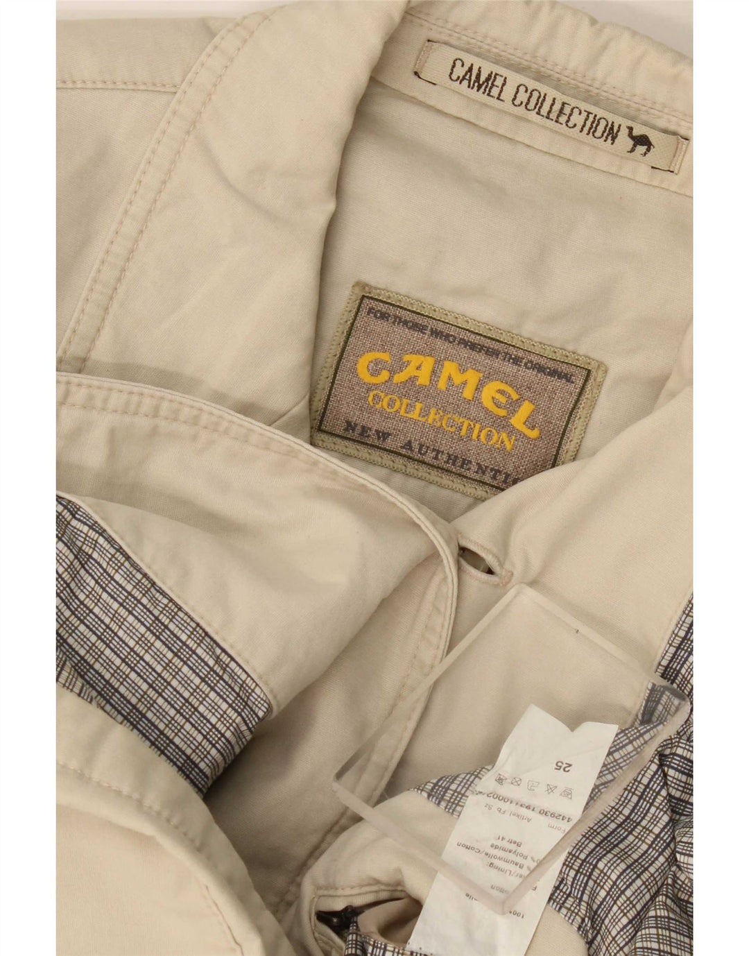 Camel Active Veste Blazer 3 Boutons pour Homme UK 40 Grand Coton Beige