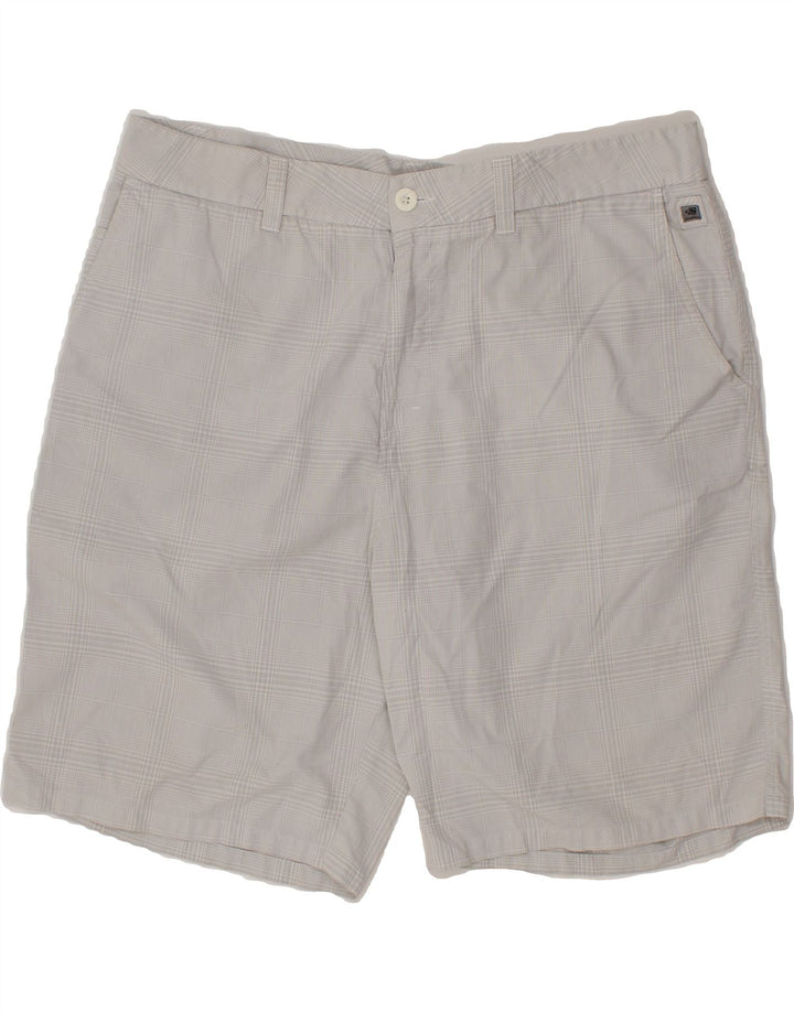 O'NEILL Mens Chino Shorts W38 XL  Grey Check Polyester Vintage O'Neill and Second-Hand O'Neill from Messina Hembry 