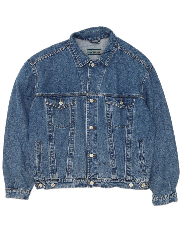 veste en denim homme vintage UK 42 XL Coton Bleu