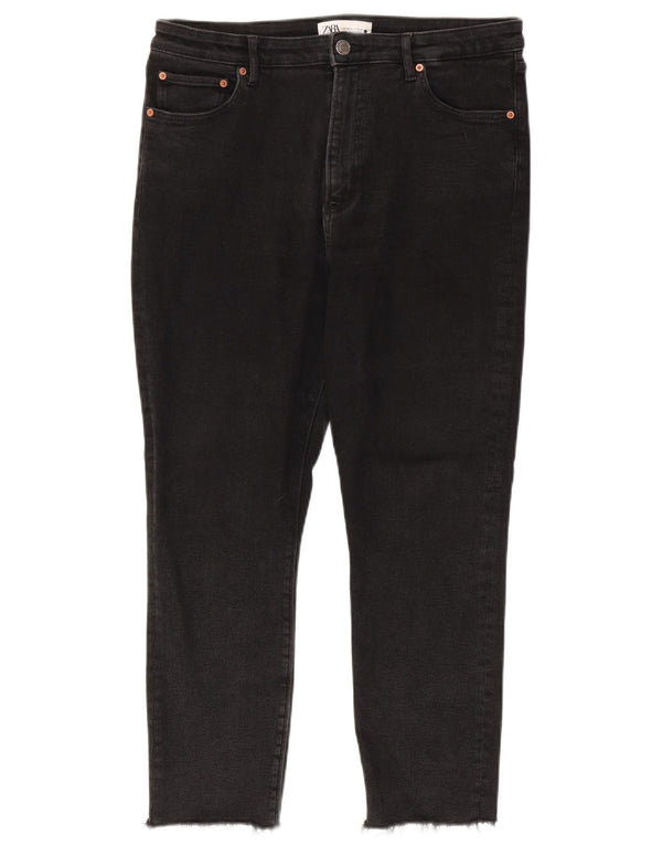 Zara Jean skinny court pour femme EU 44 XL W34 L26 Noir