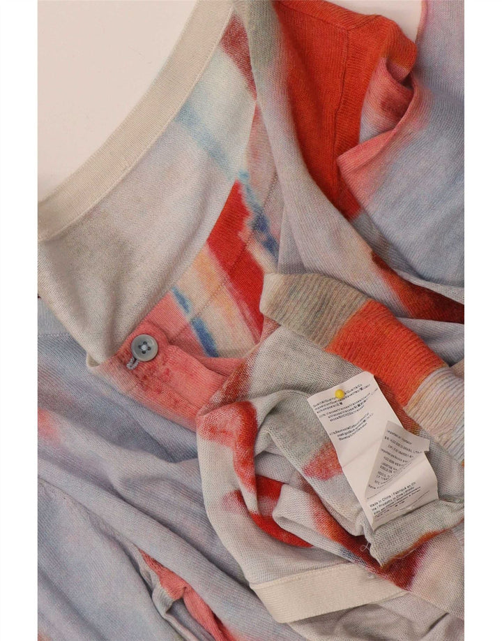 Hugo Boss Pull cardigan à motif abstrait pour femme UK 10 Small Multicolore