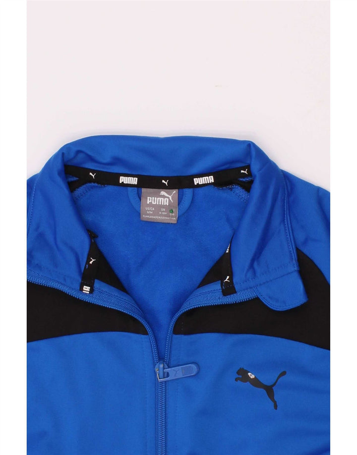 Puma Veste de Survêtement Garçon 9-10 Ans Bleu Colorblock Polyester