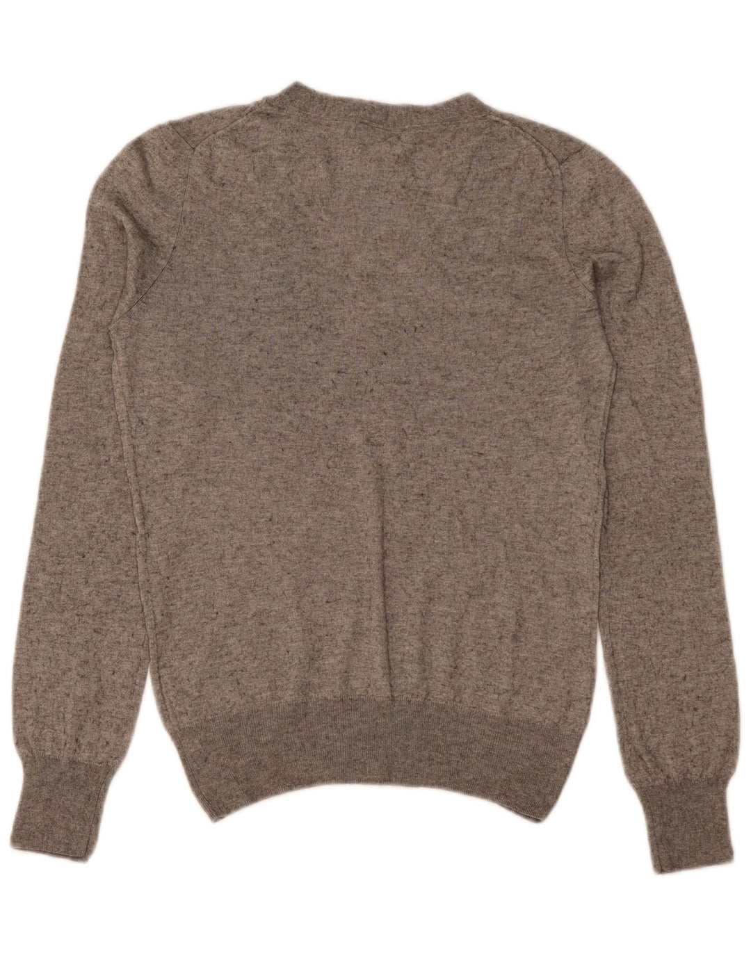 Massimo Dutti Pull col V pour femme UK 12 Gris moyen Soie