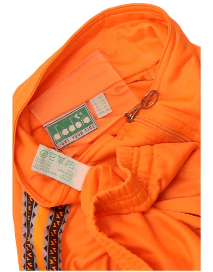 Diadora Veste de survêtement graphique pour hommes UK 40 Orange moyen Polyester