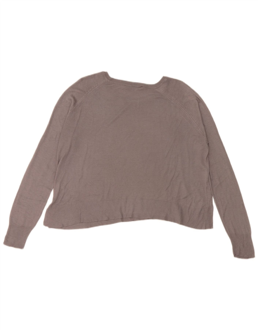 Zara Femme Chemisier Oversize Top UK 10 Petit Gris Viscose