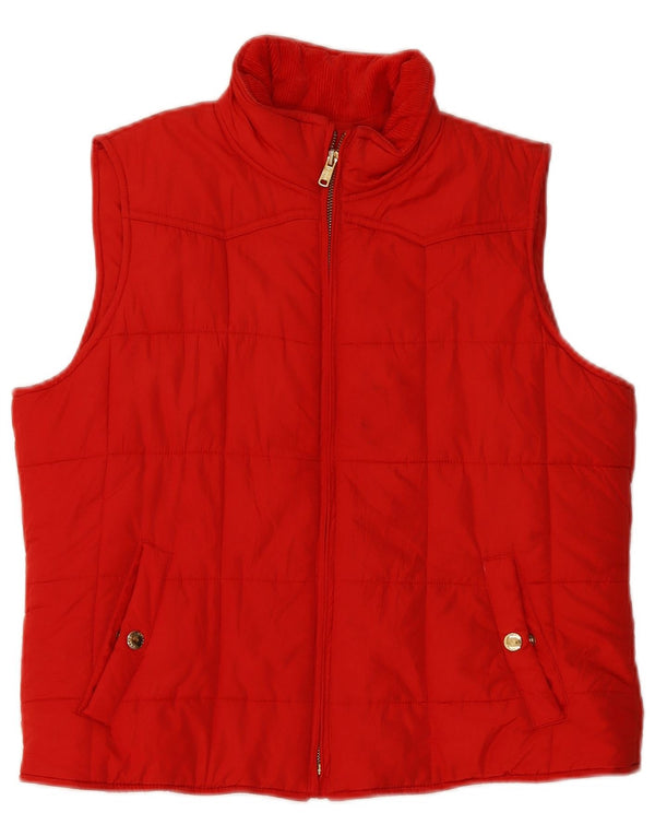 Chaps Gilet rembourré femme UK 16 Large Rouge Polyester