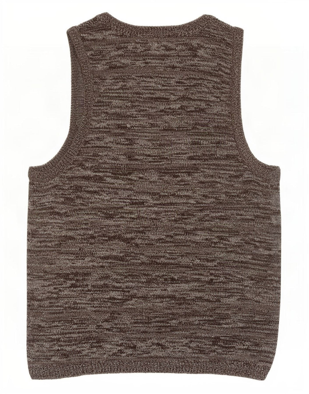 Zara Mens Vest Tank Top Large Gris Moucheté Acrylique
