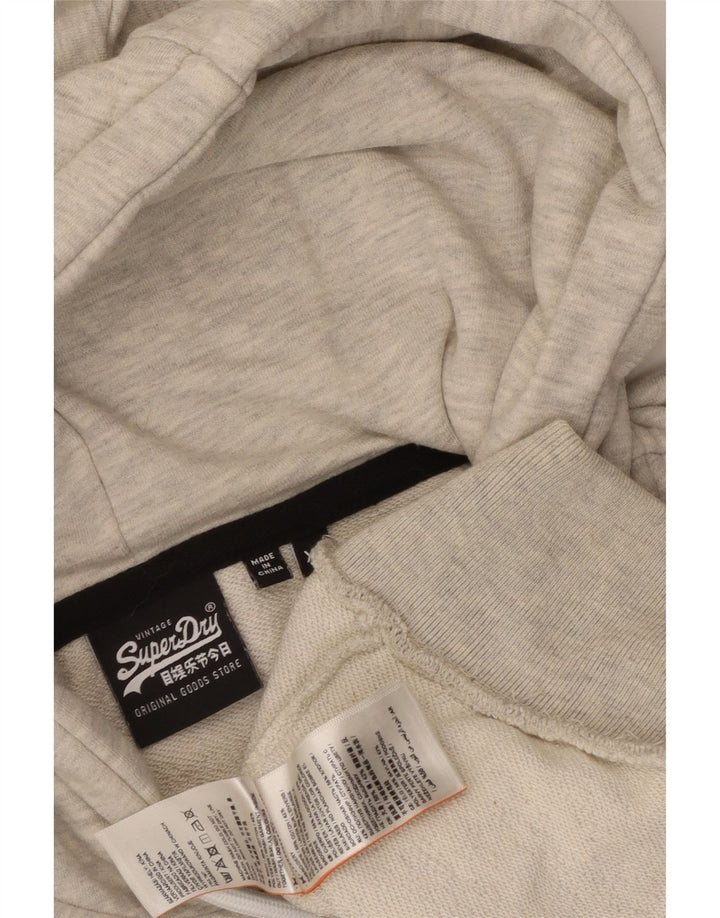 Superdry Pull à capuche graphique zippé XL Homme Gris Coton