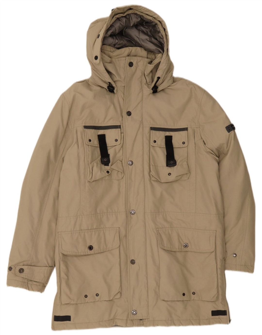 Manteau matelassé à capuche pour hommes Canadiens IT 48 coton beige moyen