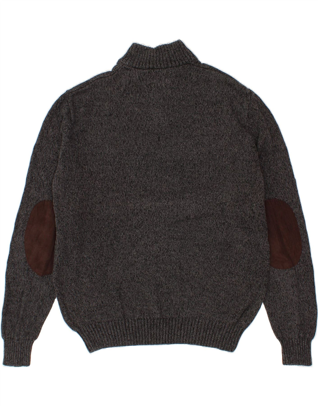 CHAPS Mens Button Neck Jumper Sweater Large Grey Cotton Vintage Chaps and Second-Hand Chaps from Messina Hembry 