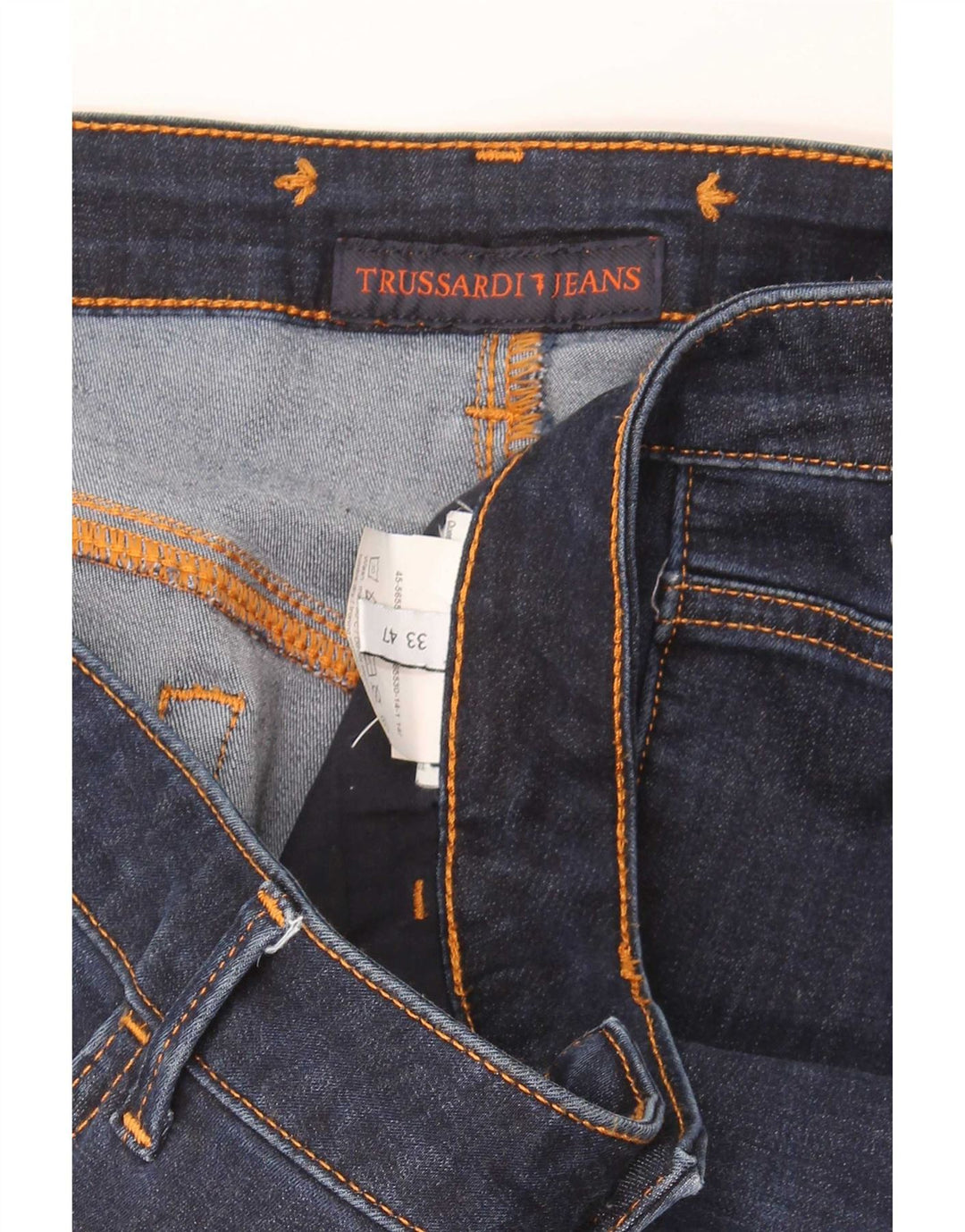 Trussardi Femme Jean Slim W33 L30 Bleu Marine