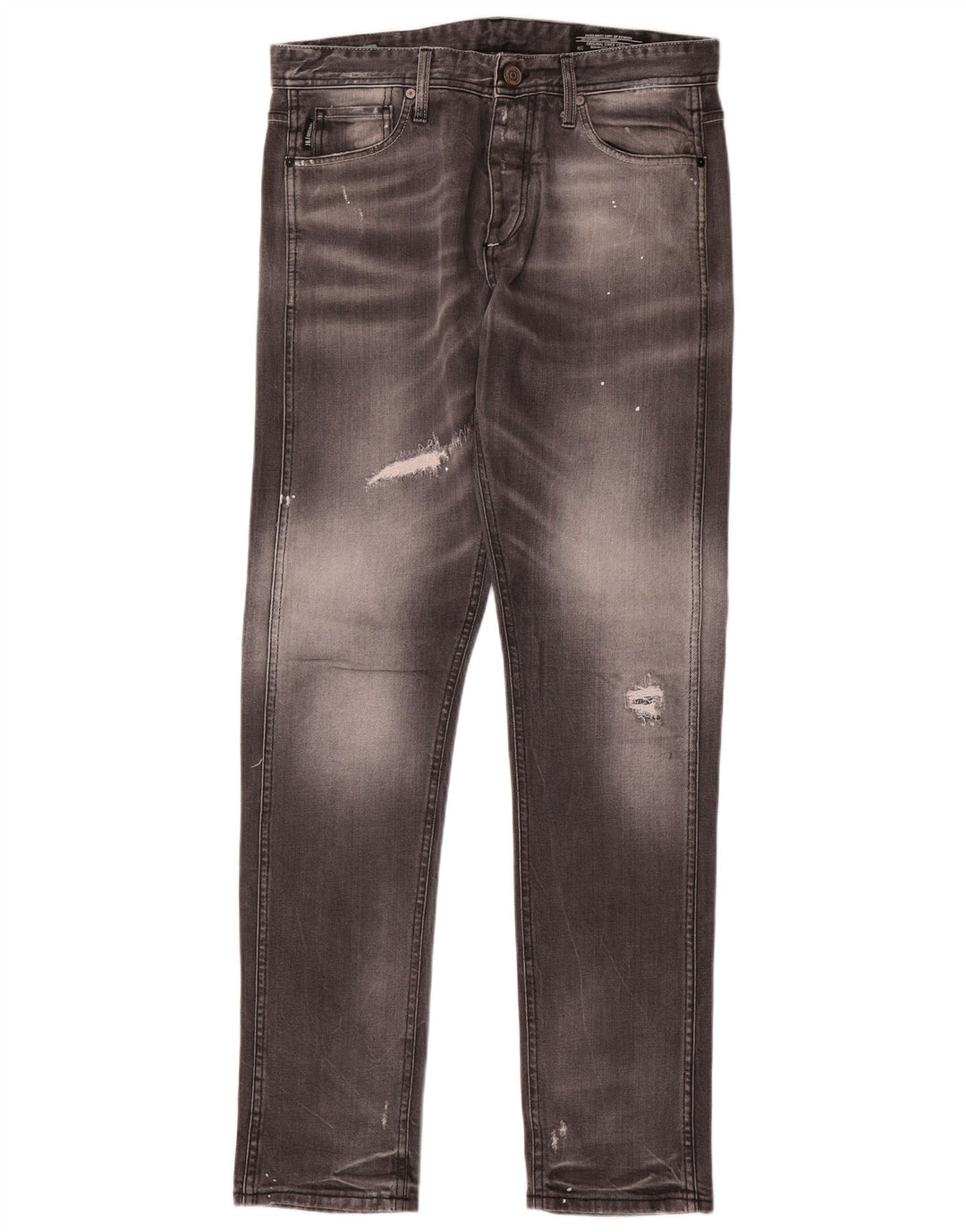 Jack & Jones Jean Slim Effet Déchiré W32 L33 Homme Gris