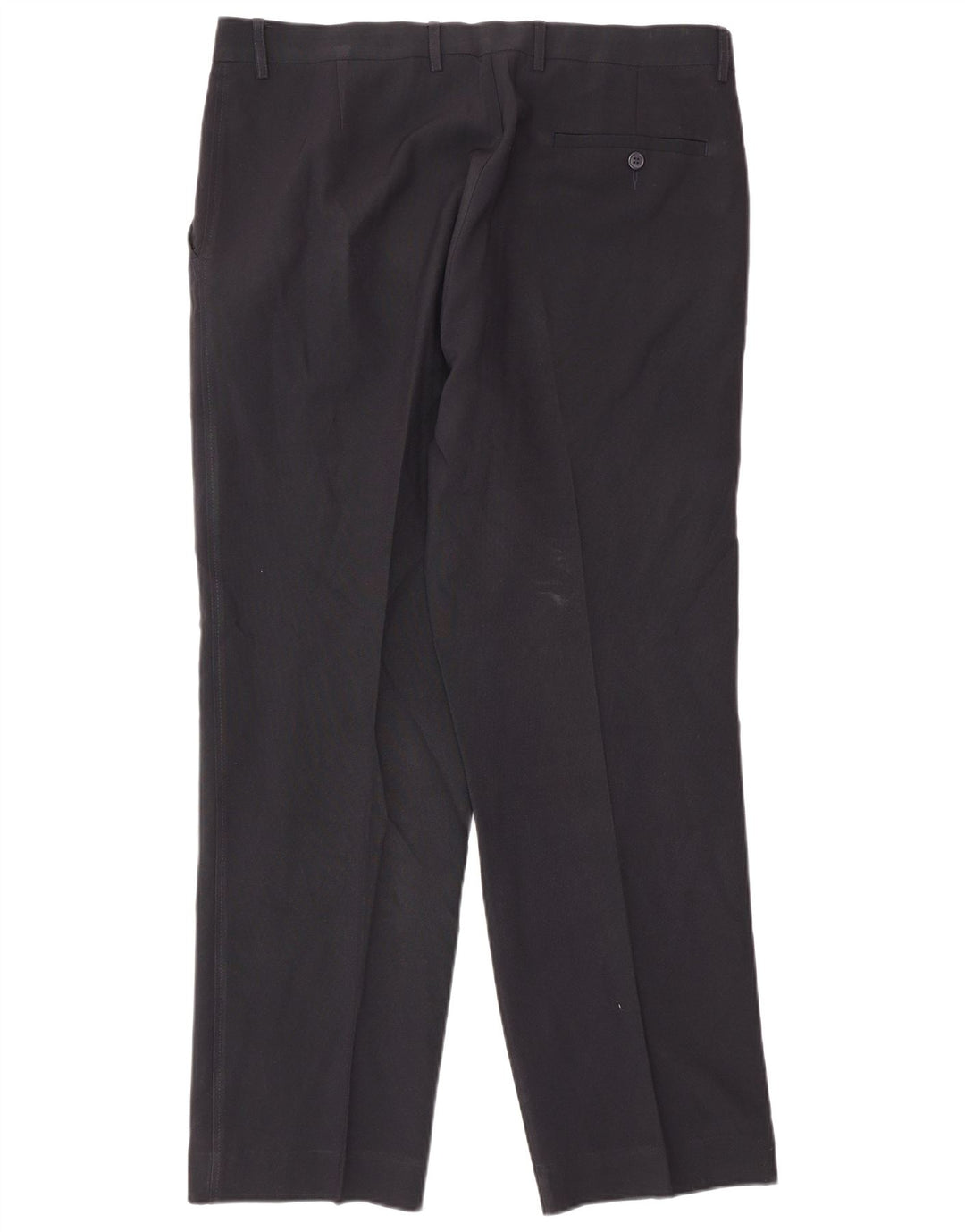 Marks & Spencer Pantalon de Costume Droit Homme W36 L31 Bleu Marine Polyester