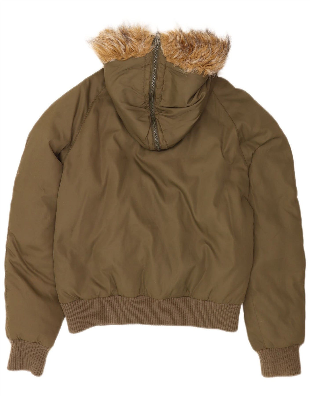 Killah Veste bomber rembourrée à capuche pour femme UK 14 Medium Kaki Polyamide