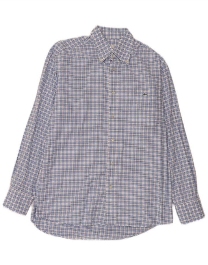 Lacoste Chemise Homme Taille 40 Coton Bleu Moyen Check