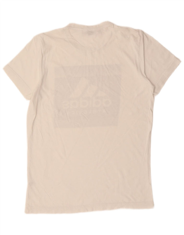 Adidas T-shirt graphique pour hommes, petit haut en coton blanc